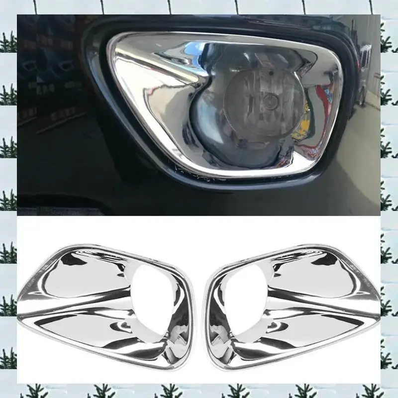 

ABLG Car Front Bumper Fog Light Cover Bumper Fog Light Cover Fog Lamp Cover For Jeep Grand Cherokee 2011-2013 Chrome Fog Lamp Co