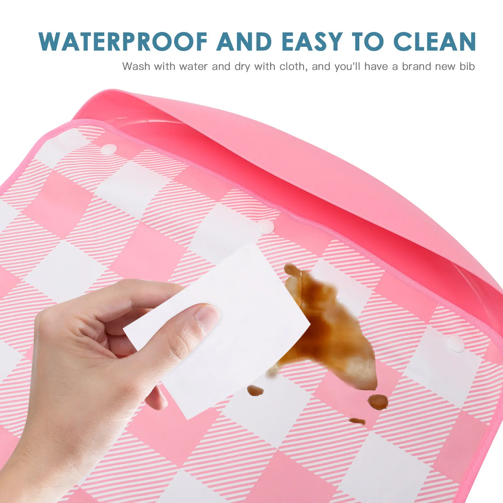 

Водонепроницаемый нагрудник для взрослых, большой, из ткани, с элегантным клетчатым узором, для женщин, девушек, с регулируемой застежкой сзади, моющийся, многоразовый.