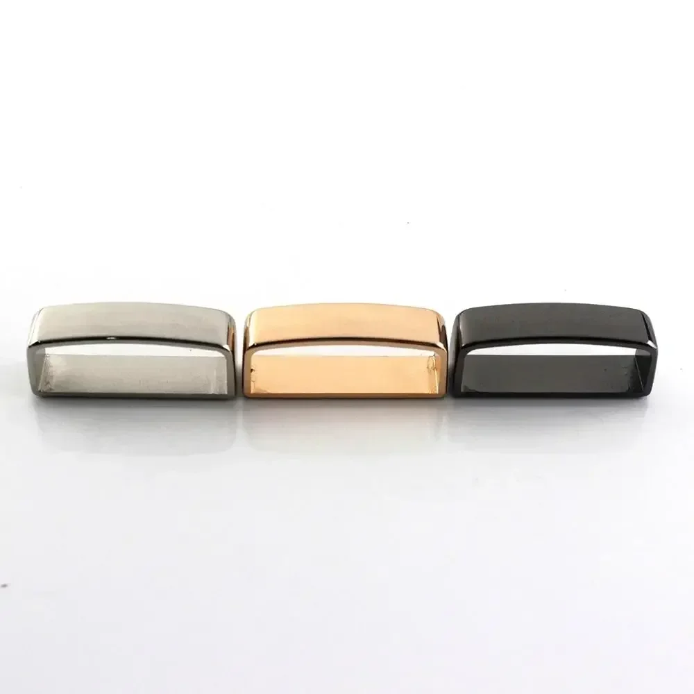 1Pcs Metal Belt Keeper D Shape Belt Strap Loop Ring Buckle Parts for Leather Craft Bag Strap Belt 40mm