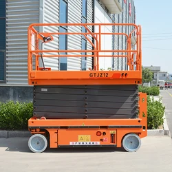 Self-propelled Scissor Lift 14m Lifting Height Hydraulic Aerial Work Platform DC Power