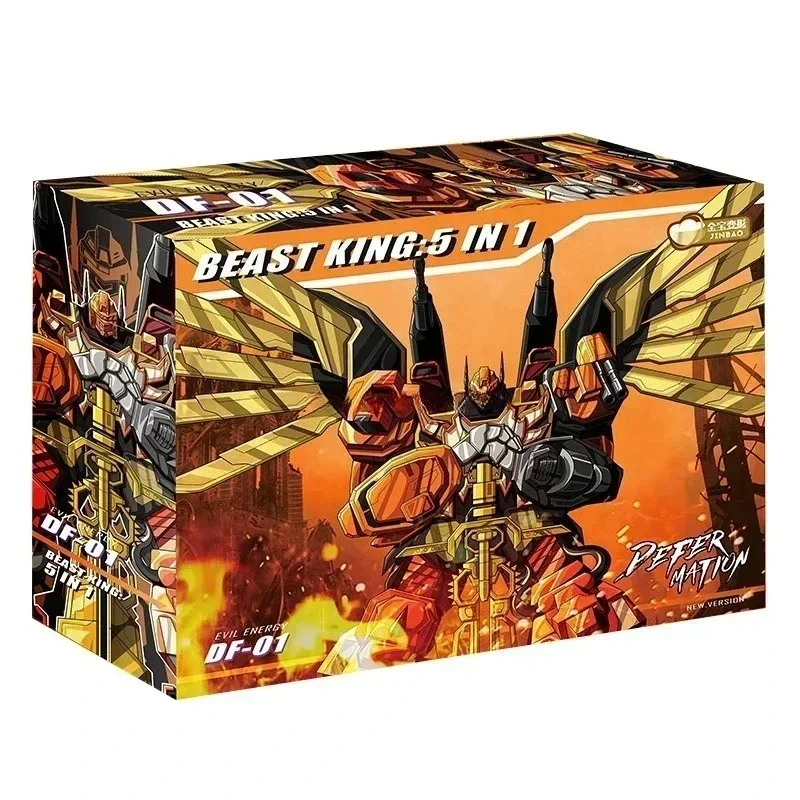

In Stock Jinbao Transforming Toy 5 in 1 Predaking DF01 Movie Model ABS Extra Large 45cm Assembly Toy