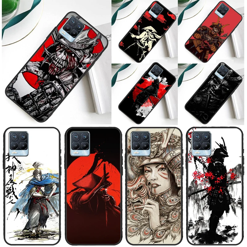 Japanese Samurai Warrior For OnePlus 11 10 Pro 10T Nord CE 2 Lite Realme C55 C35 C33 C31 C30 C21Y GT Neo 5 3 2T Case