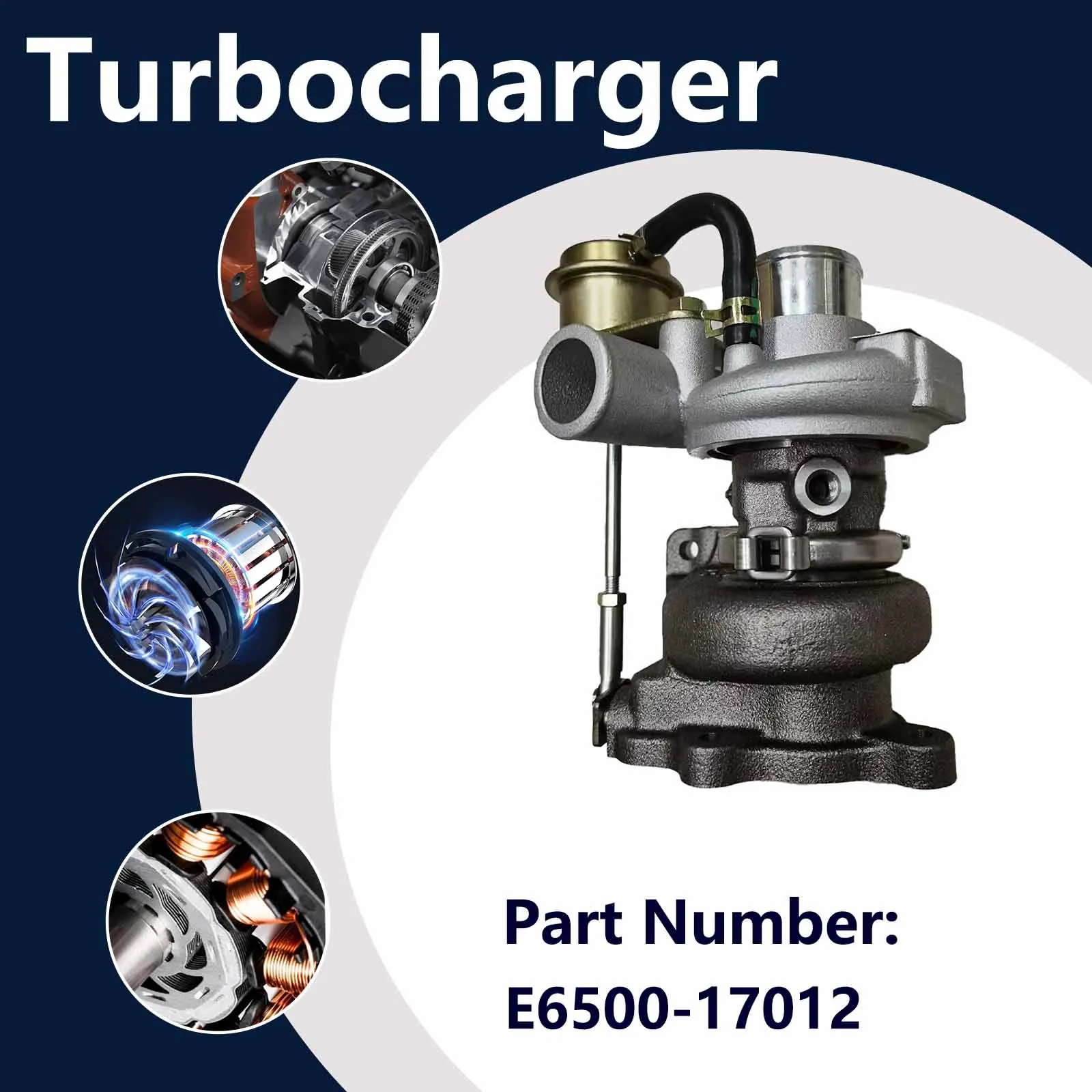 Turbocharger E6500-17012 For Kioti DK55 DK50 3D100LT DC24T 3D100LT Tractor