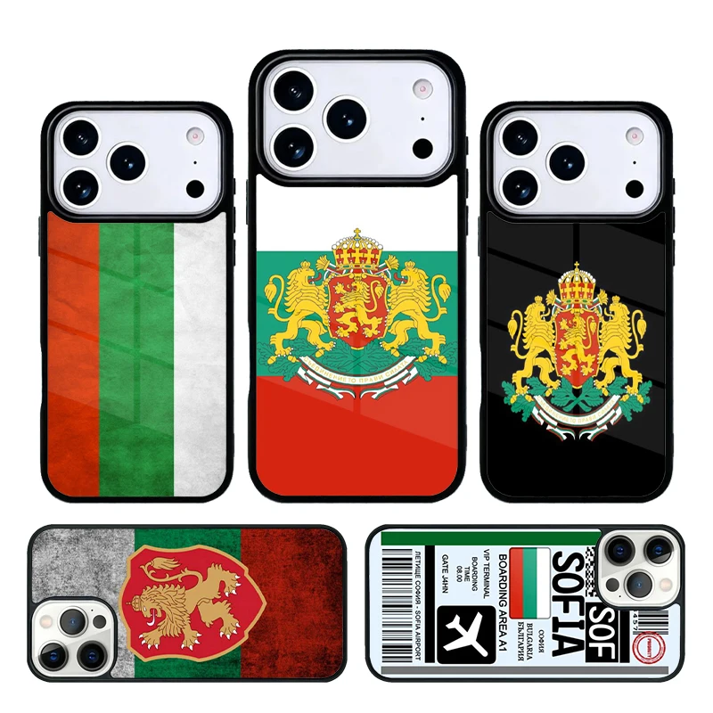 

Bulgaria Flag Passport Map Phone Case Cover for IPhone 11 12 13 14 15 16e 17 Pro Max Coque for IPhone 17 Air