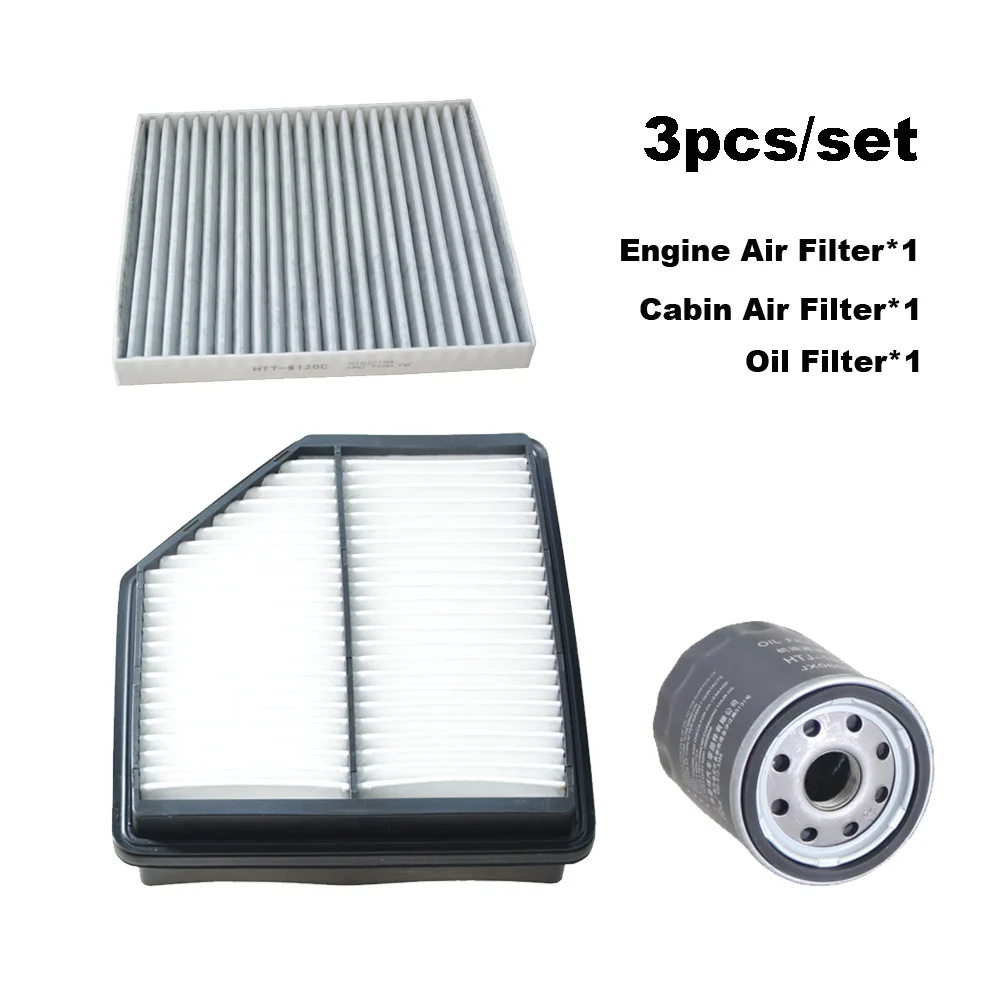 

3pcs/Set Cabin Air Oil Filter For GEELY EMGRAND 1.5L JLγ-4G15 Engine Filter Car Accessories 2032030600 1016021746