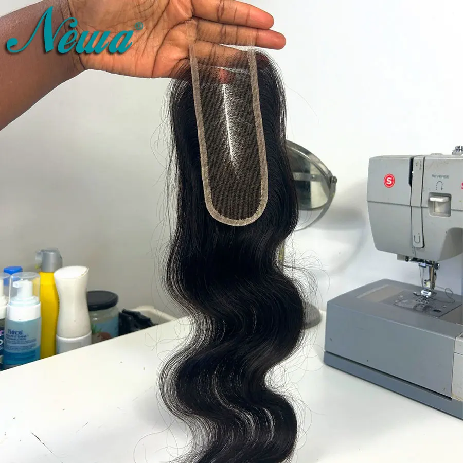 Newa الشعر 2x6 غير مرئية HD الدانتيل إغلاق الجسم موجة الشعر البشري إغلاق رقيقة جدا HD الدانتيل قبل قطعها عقدة صغيرة 2x6 HD الإغلاق #1