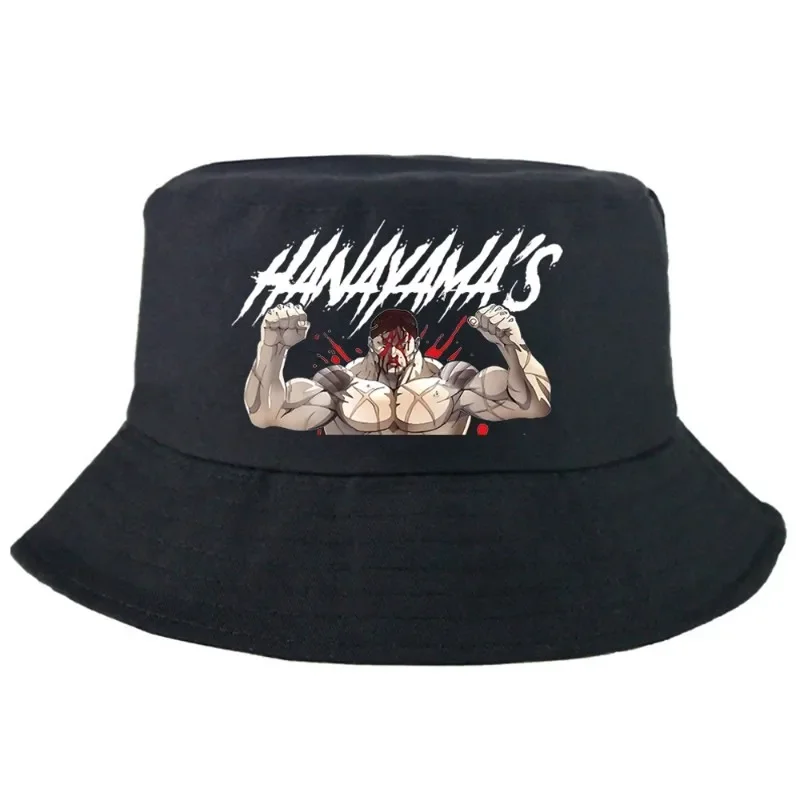 baki Combat De Rue Yakuza De Hanayama Bucket Hat Summer Foldable Bucket Hat Man Women Cute Outdoor Sunscreen Fishing Hunting Cap