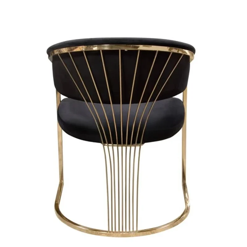 Most popular Stylish Stainless Steel Dining Chair Home Office Hotel Modern Design Wedding Party Casual Kitchen Chair