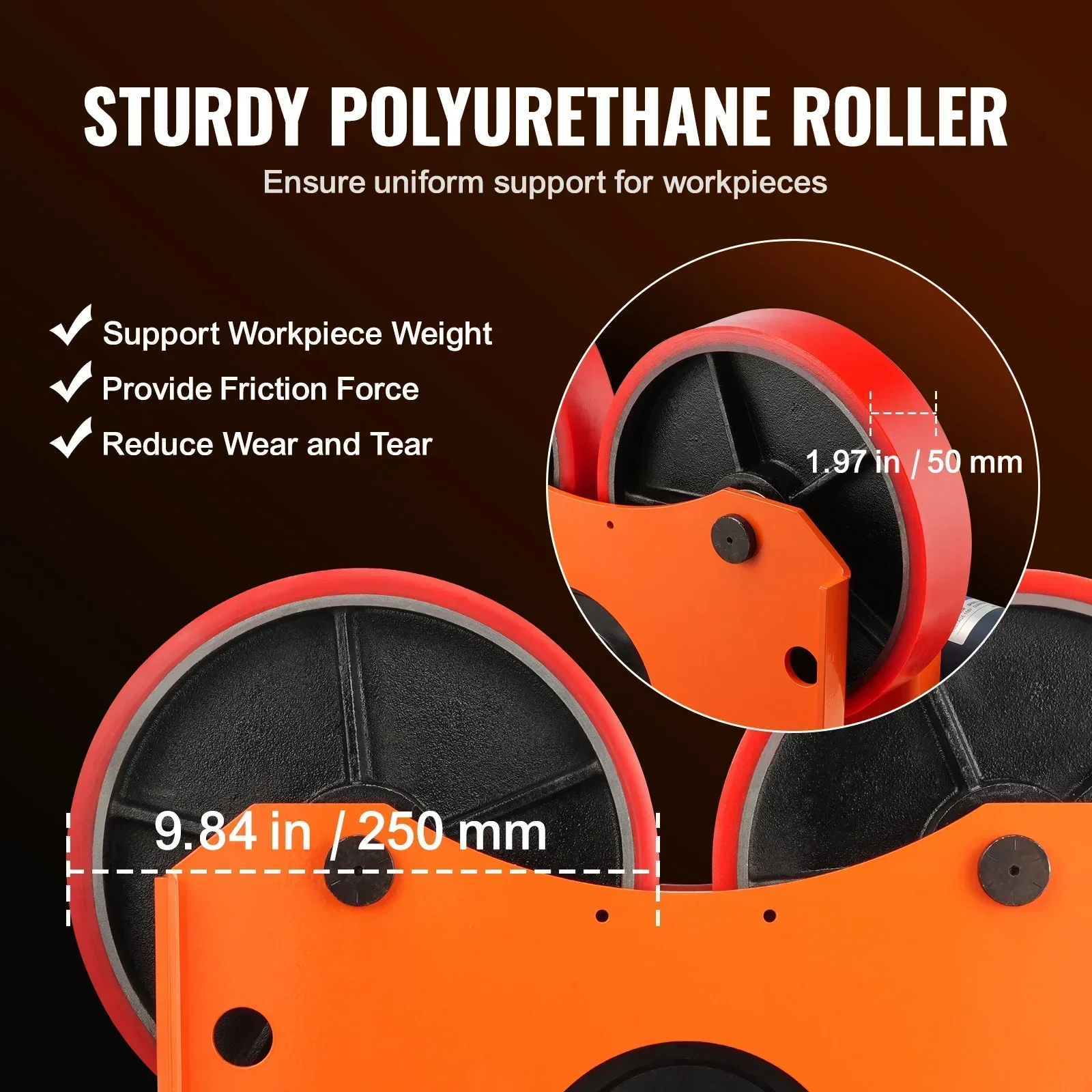 TAO Welding Positioner Turning Rolls Linkage Roller 1000KG Loading Welding Turning Rotary Torch Stand for Welding Equipment