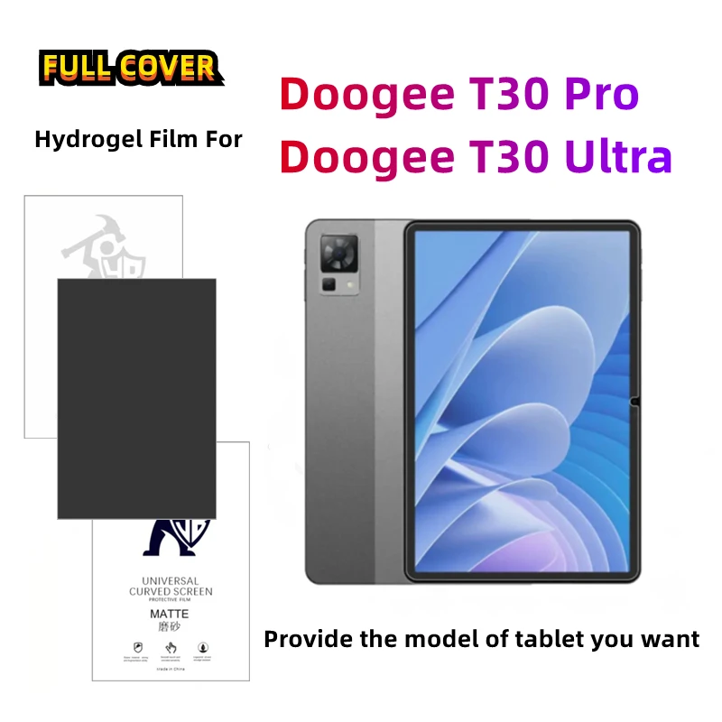 

2pcs Matte Tablets Hydrogel Film For Doogee T30 Pro HD Screen Protector For Doogee T30 Ultra Anti Spy Full Cover Protective Film
