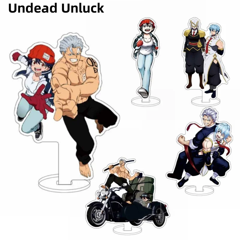 New Hot Anime Undead Unluck Acrylic Stand Model Cosplay Characters Ornament Accessories Goods Collection Gifts 15cm
