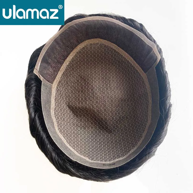 

Silk Base Toupee Men's Capillary Prosthesis Invisible Man Hair System Natural Lace PU Wig Swiss Lace Front Male Wigs Human Hair