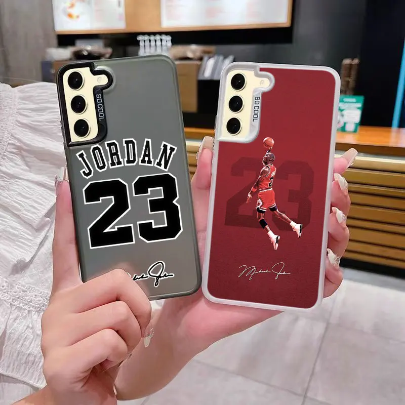 Funda de teléfono de lujo a prueba de golpes para Samsung Galaxy S26 S25 S24 S23 S22 Ultra S20 FE S21 FE S10 Plus Basketball J-Jordan 23