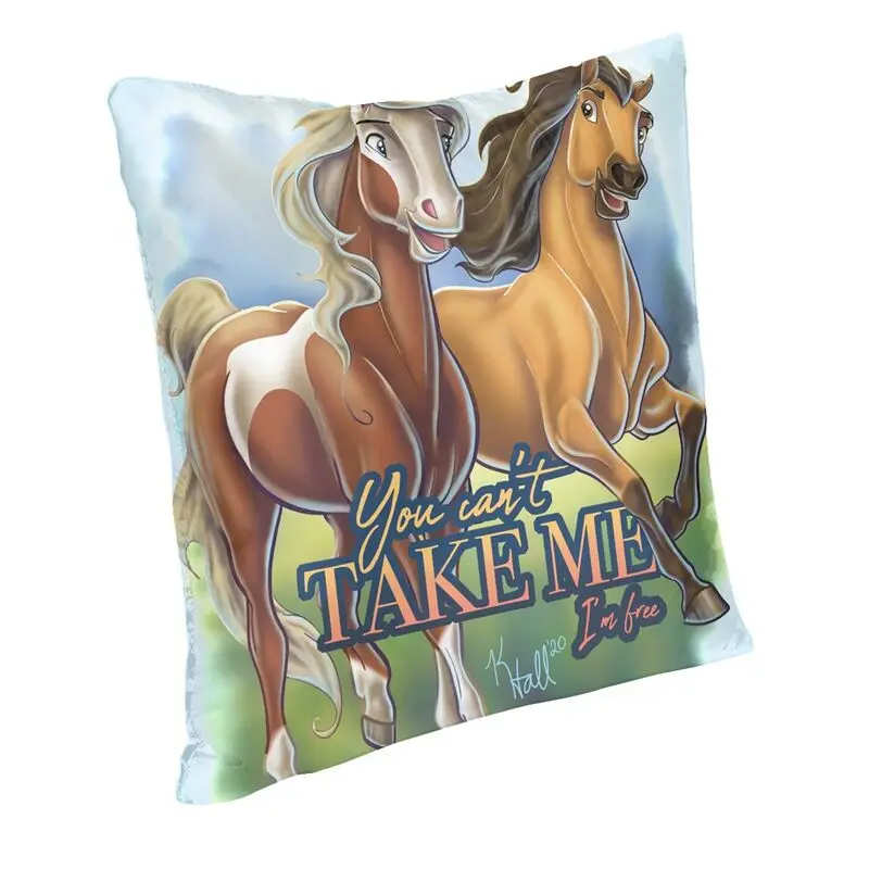 Spirit And Rain Throw Pillow Covers Home Decorative Kawaii Stallion Of The Cimarron Outdoor Cushions Square Pillowcase