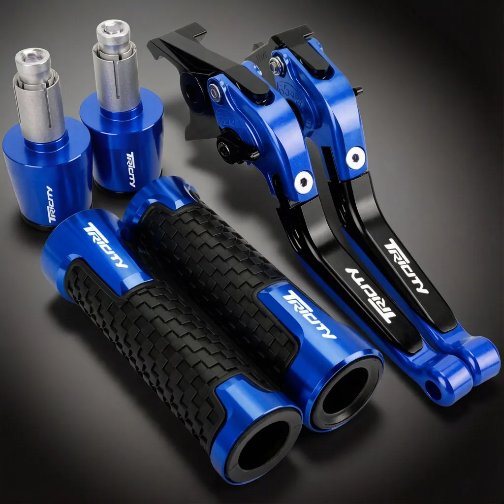 For YAMAHA TRICITY 125 155 CNC Foldable Extending Brake Clutch Lever Lever Handbar End Grips TRICITY125 TRICITY155 ALL YEARS