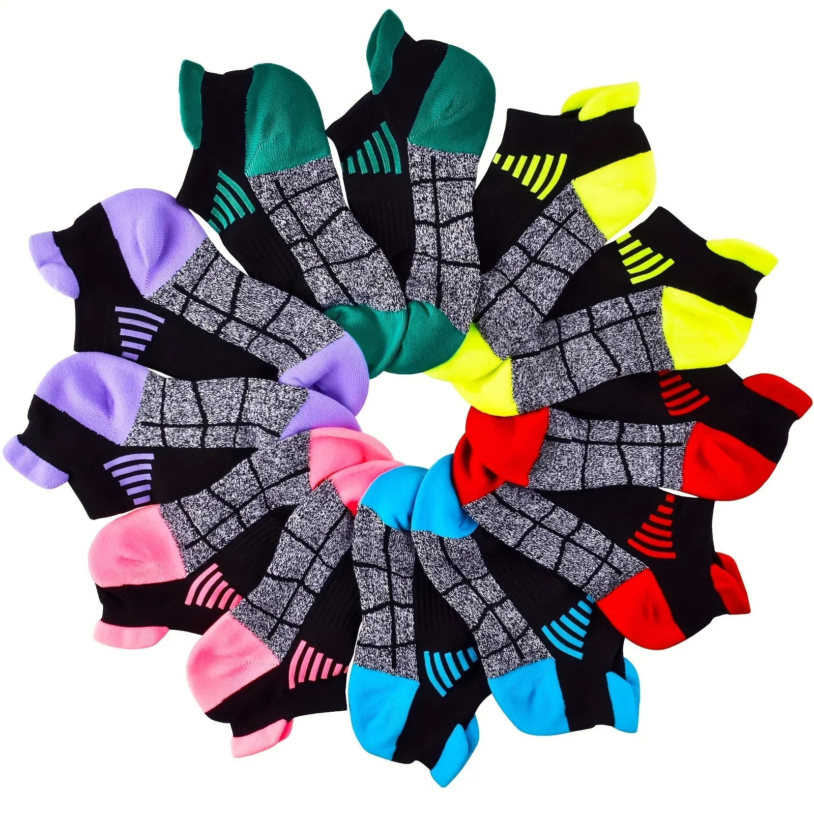 6 Pairs Spring/Summer Women's Sports Socks, Breathable & Moisture-Wicking Short Socks, Casual Socks, Great Gift Choice ﻿