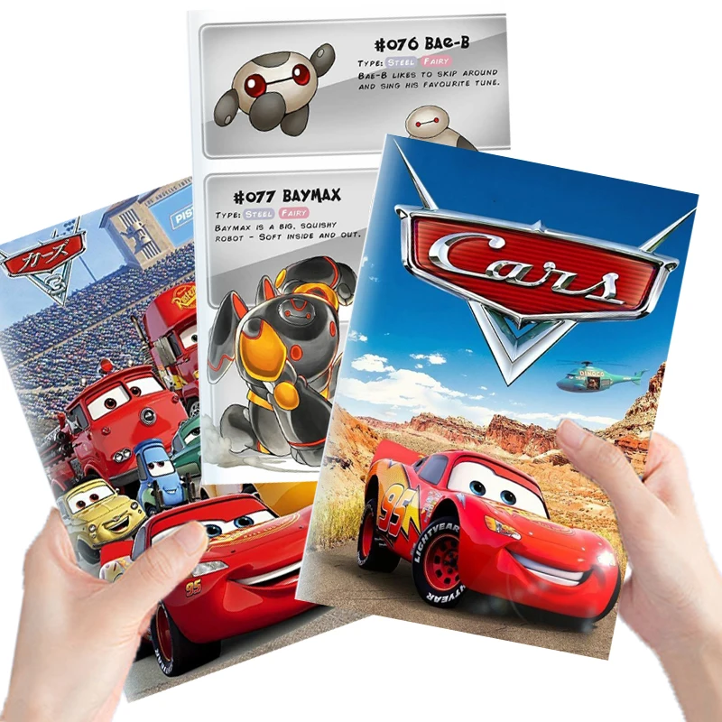 A5 Thread Notebook Cars Disney Pixar Cars 2 3 Toy Characters Luigi Mouth Lightning McQueen Mater Sheriff Car Vehicles Note Book