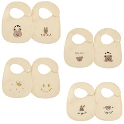 Korean Cartoon Newborn Baby Bibs Bear Rabbit Waterproof Saliva Towel Children's Feeding Bib Babies Accessories Cotton Burp Cloth