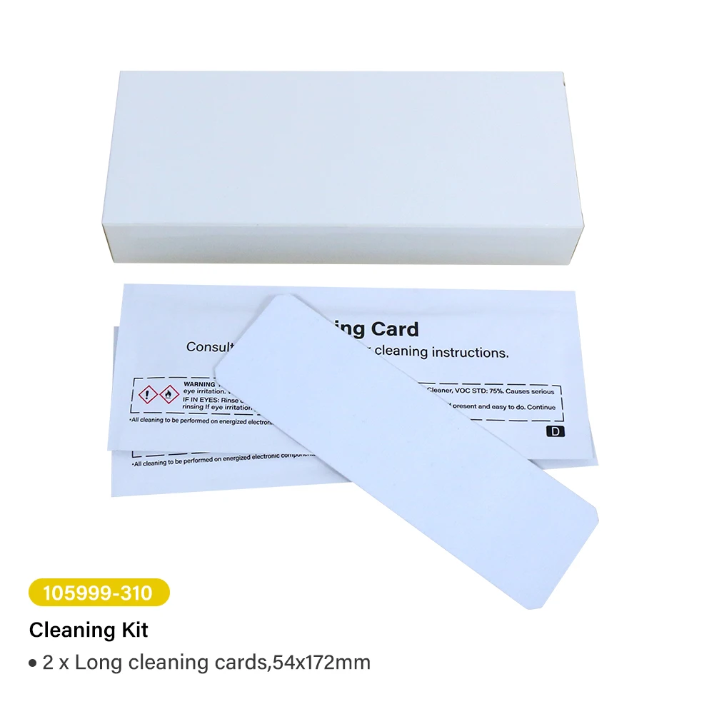 Compatible 105999-310 KIt 2 pcs Long Cleaning Cards For  Zebra ZC100 ZC300 Series Printer