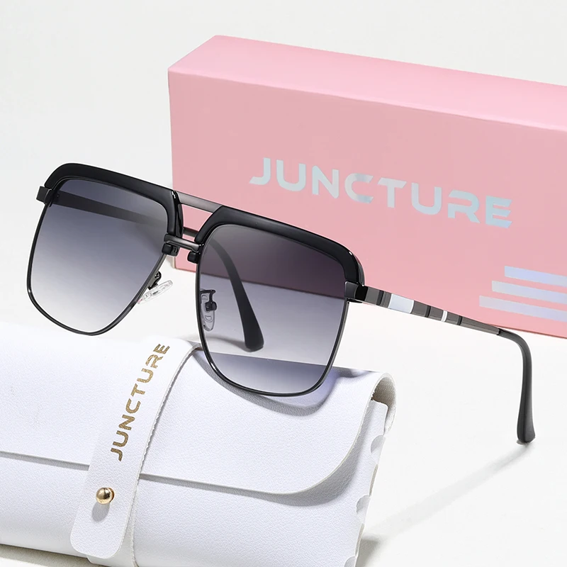 JUNCTURE أزياء النساء النظارات الشمسية اللباس نظارات شمسية إطار كبير التدرج سيدة نظارات حزب هدايا العيد النظارات الشمسية للنساء