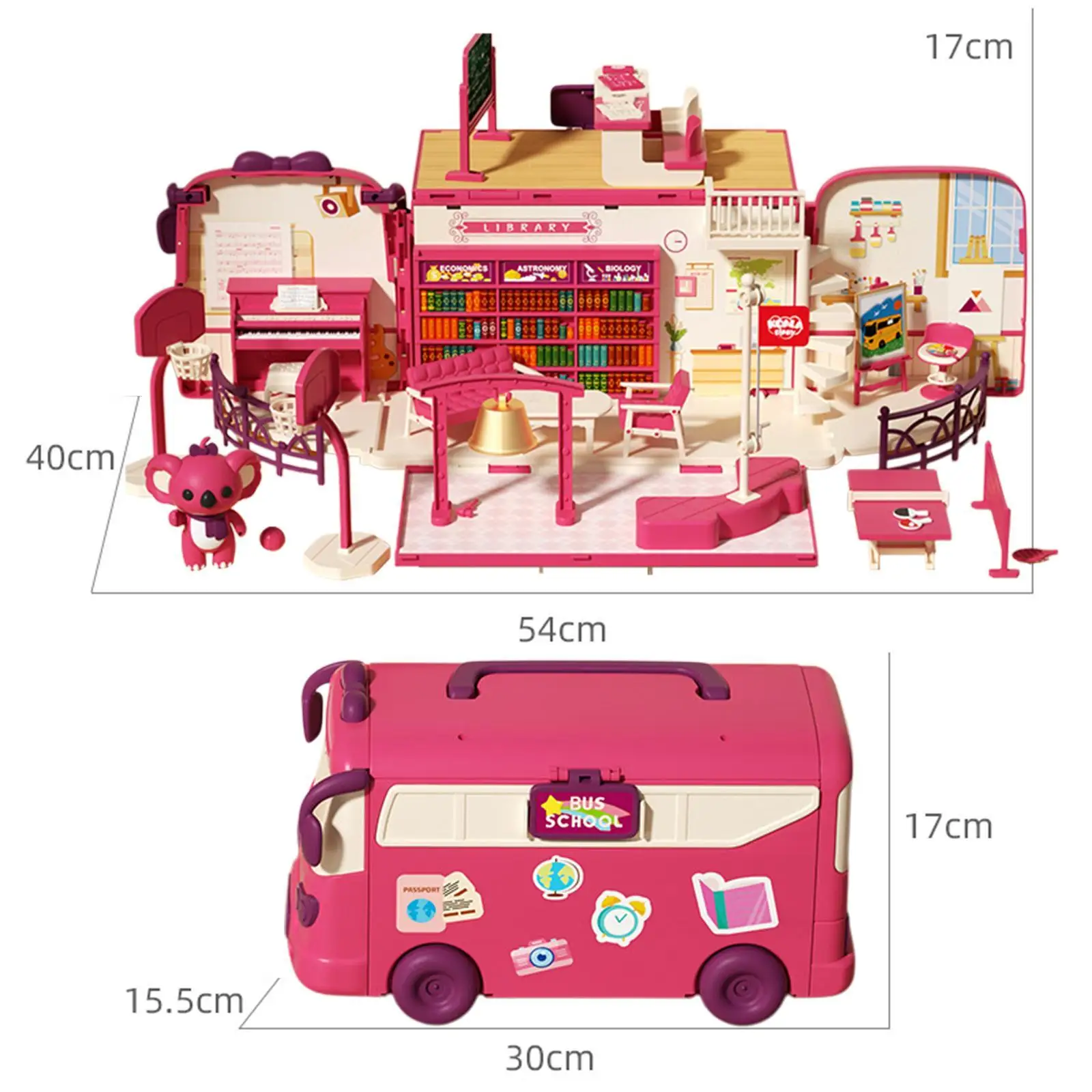 Doll Houses Portable Backpack for Girls Stocking Gifts Dollhouse Backpack for Girl 3 to 8 Years Olds Toddlers Kids Kindergarten