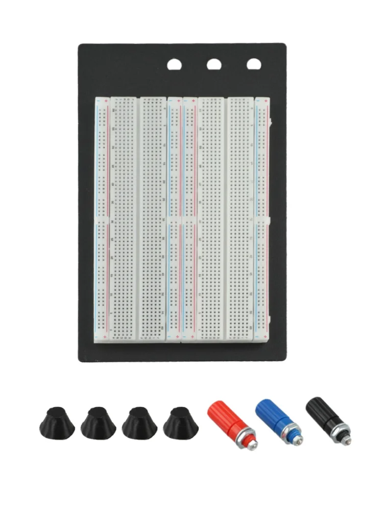 1set 1660Holes Solderless Breadboard Lab Bench Circuit Test Board 3 Binding Posts Plate ZY-204 XD Electrical Equipment Supplies