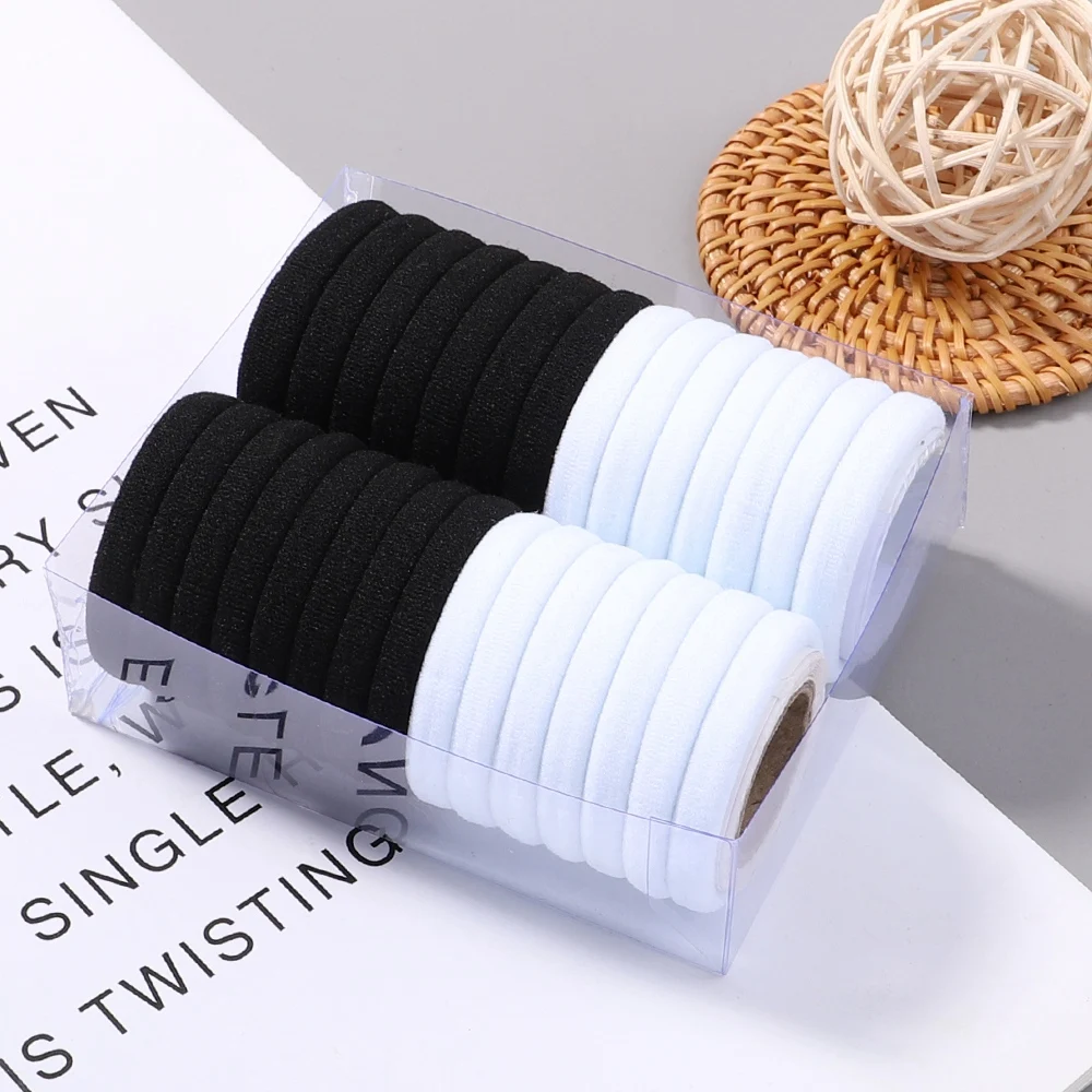 30Pcs/Set Women Elastic Hair Bands Girls Colorful Nylon Rubber Bands Headband Scrunchie Kids Ponytail Holder Hair Accessories