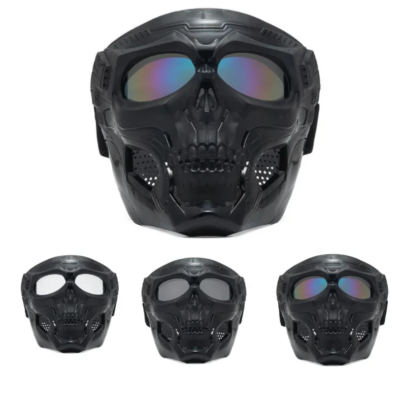 Skull Horror Helmet Mask Off Road Motorcycle Goggles Sports Riding Mask Open Motorcycle Helmet Cool Skull Mask With Goggles