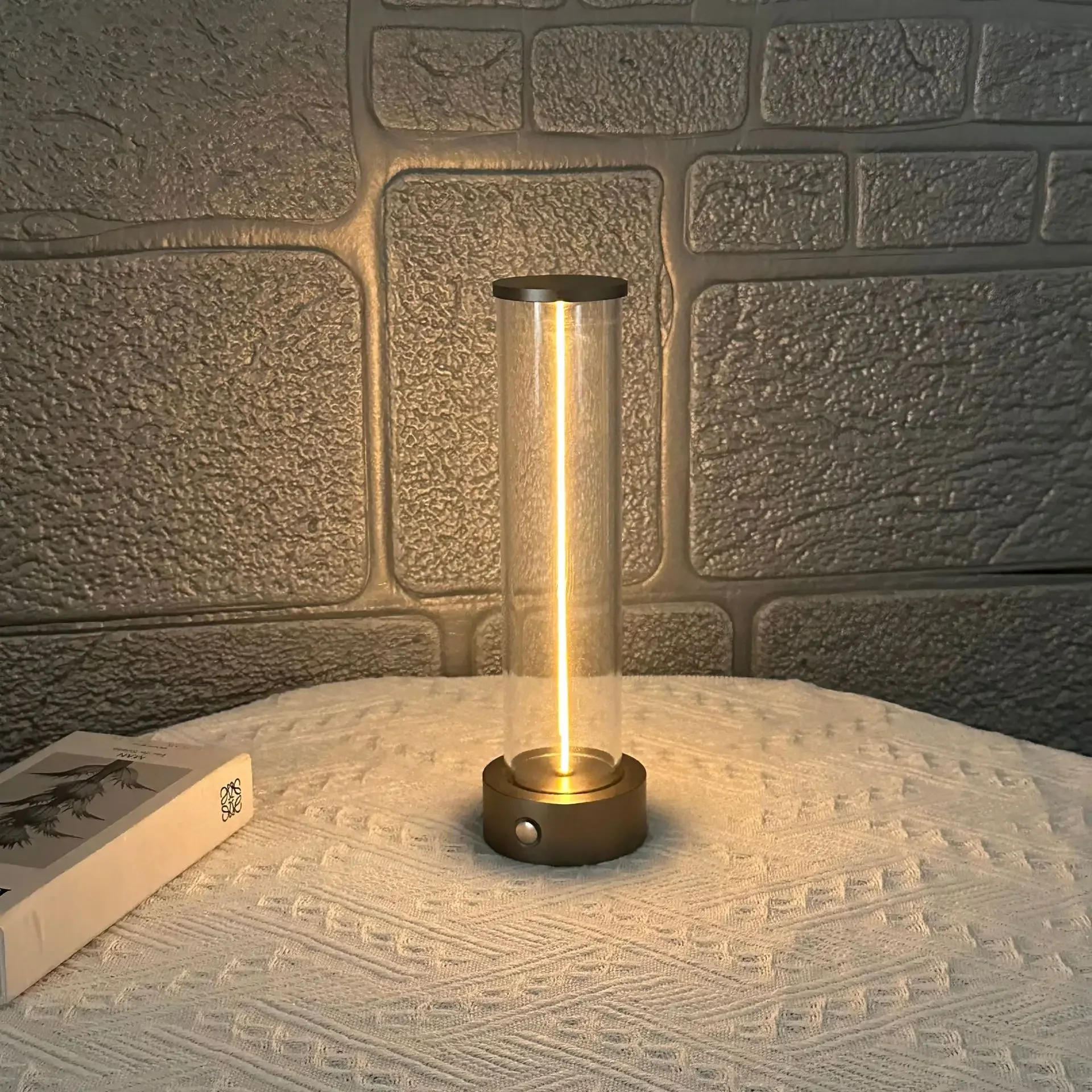 Veilleuse LED tactile USB, moderne et simple, pour chambre à coucher, lampe d'ambiance, cadeau créatif