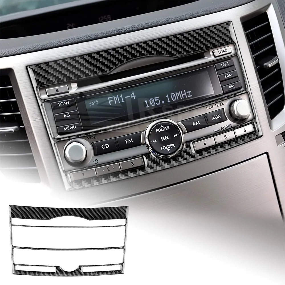 

Car Center Console CD Panel Frame Cover Real 3D Carbon Fiber Sticker for Subaru Legacy Outback 2010-2014 LHD RHD Interior Kit