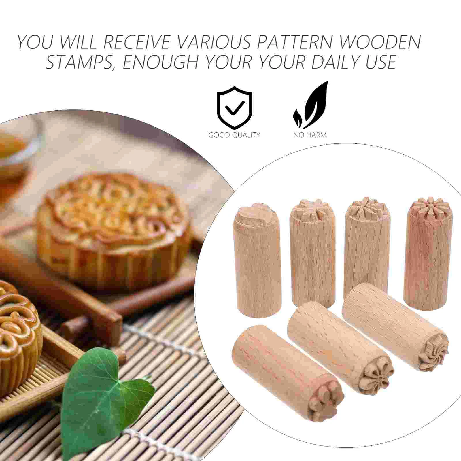 2cm Wooden Stamp Decorations Stamping Letter Stamps for Clay Playdough DIY Printing Blocks Pottery Tools Prize