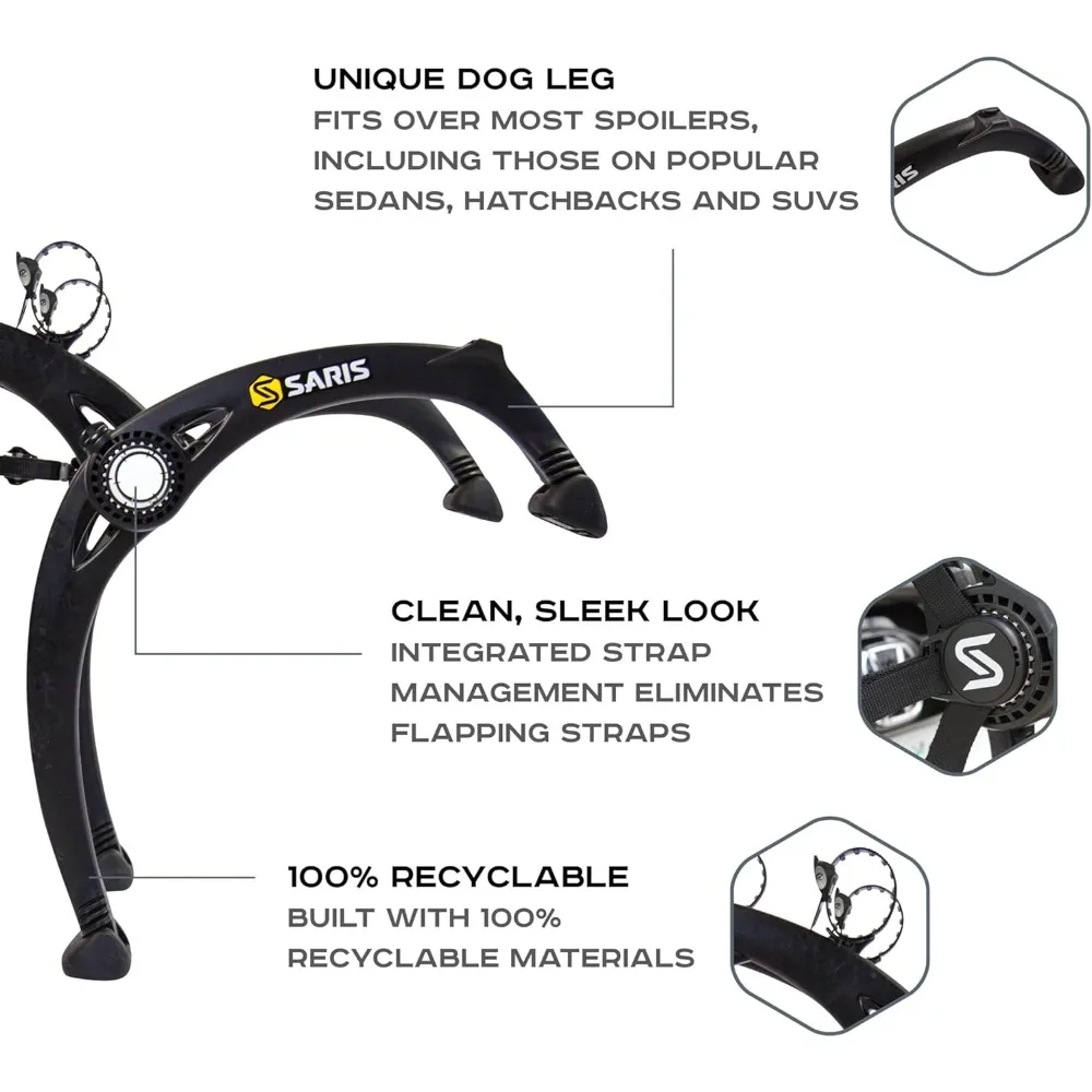 Bones EX-Porte-vélo Noir, Coffre de Voiture, T1 Electrolux, Supports 2 Vélos