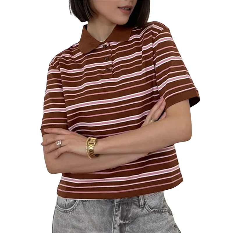 สตรีแขนสั้นเสื้อลําลองธุรกิจฤดูร้อน V คอเสื้อทํางาน 2025 ติดตั้ง Basic Collared เสื้อ