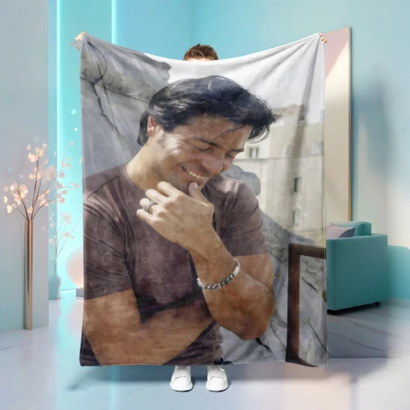 Customize 230GSM High-Definition Fleece Blanket Featuring Puerto Rican Vocalist Chayanne, Perfect for Keeping Warm in Autumn And