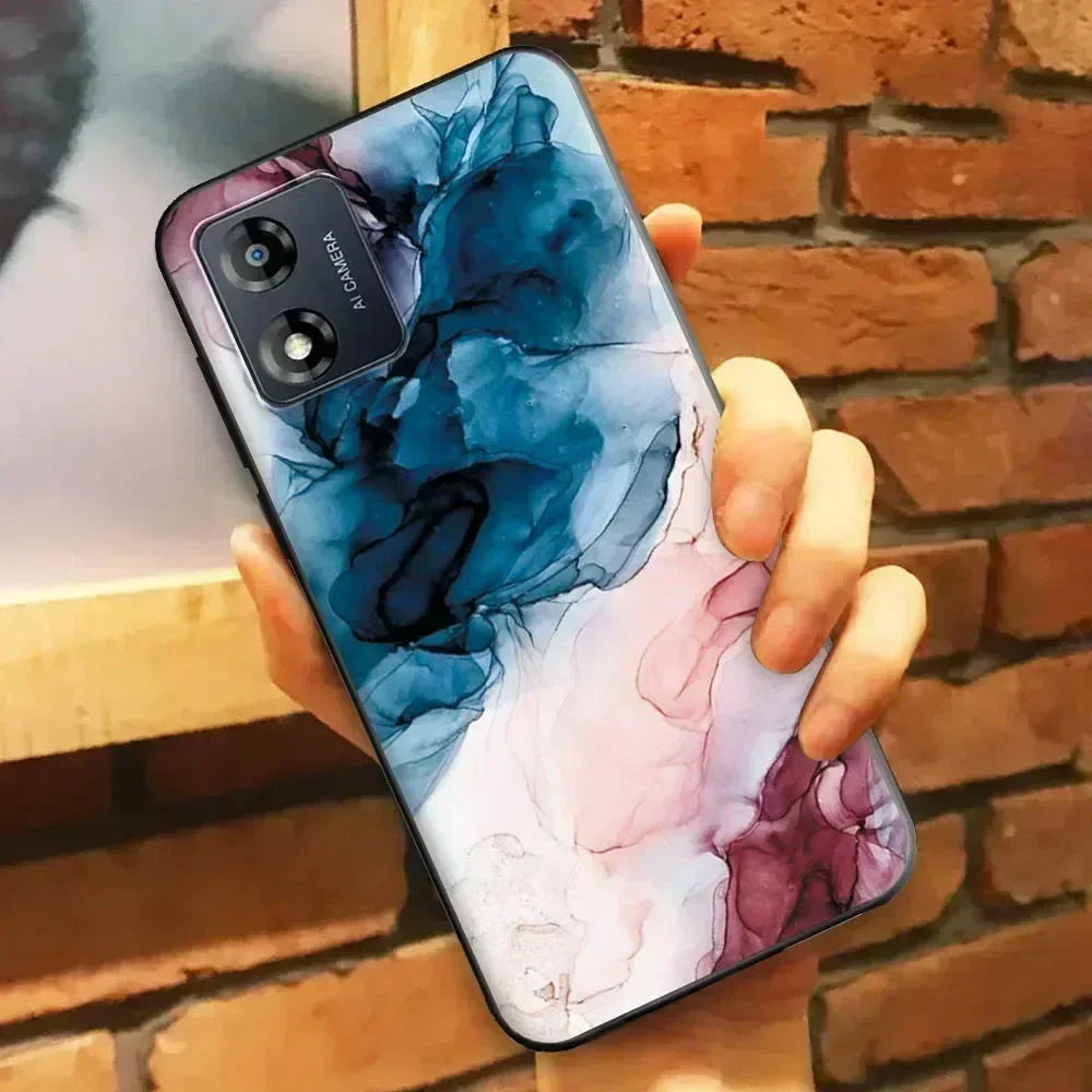 모토로라 모토 E13 용 충격 방지 휴대폰 케이스 커버, 모토 E13 범퍼 커버, 6.5 인치 소프트 실리콘 백 커버