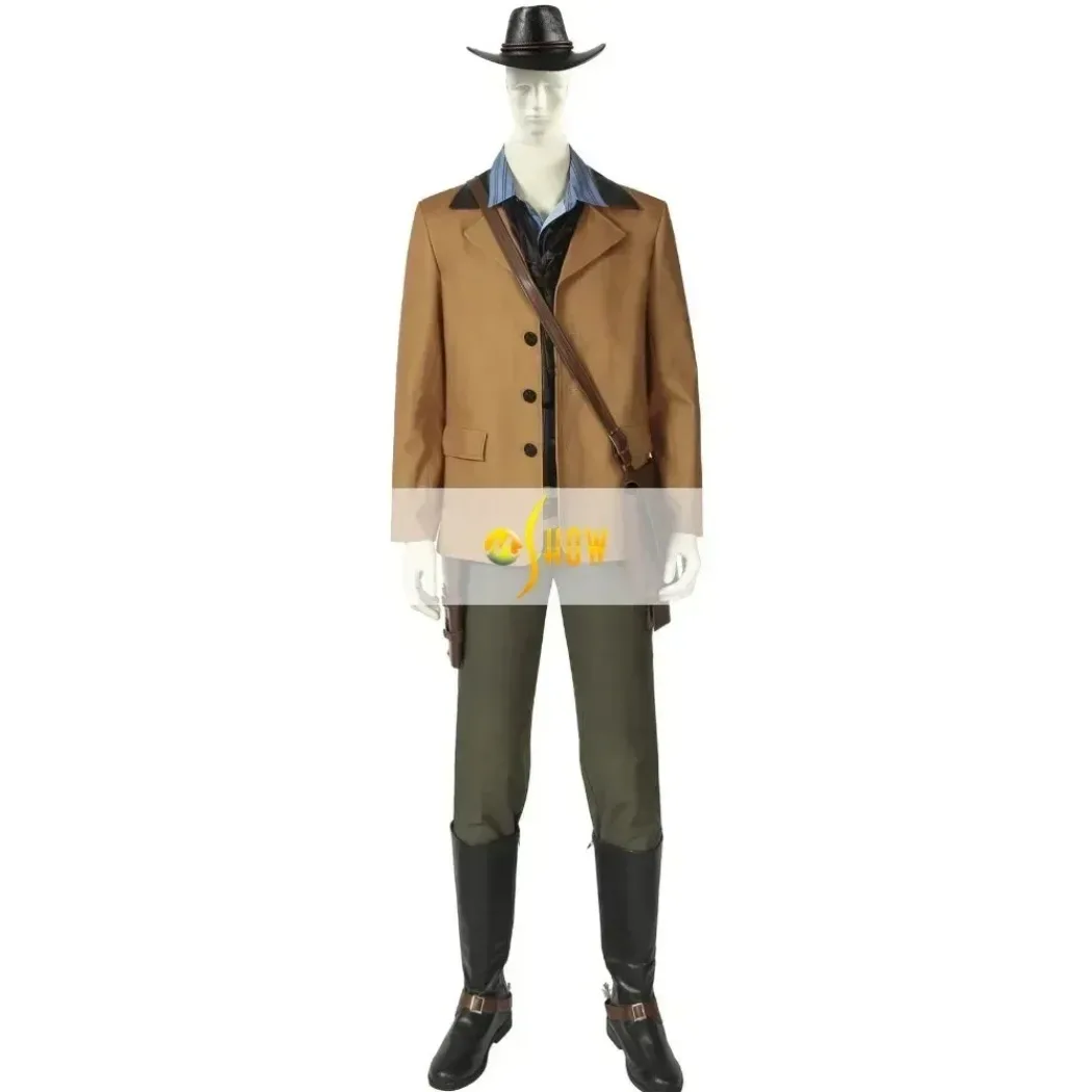 Arthur Morgan Cosplay Costumes Game RDR2 Jacket  West Cowboy Hat Men Suit Arthur Morgan Halloween Carnival Party Outfit