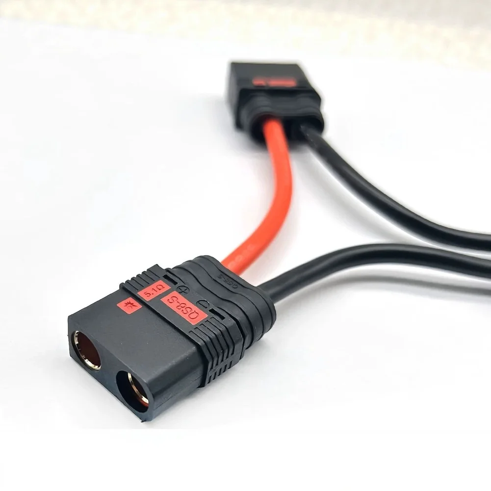 QS8 S Female to Two Male Y Harness 10AWG for FOR For battery Series Link RC For Helicopter Extended Flight Time