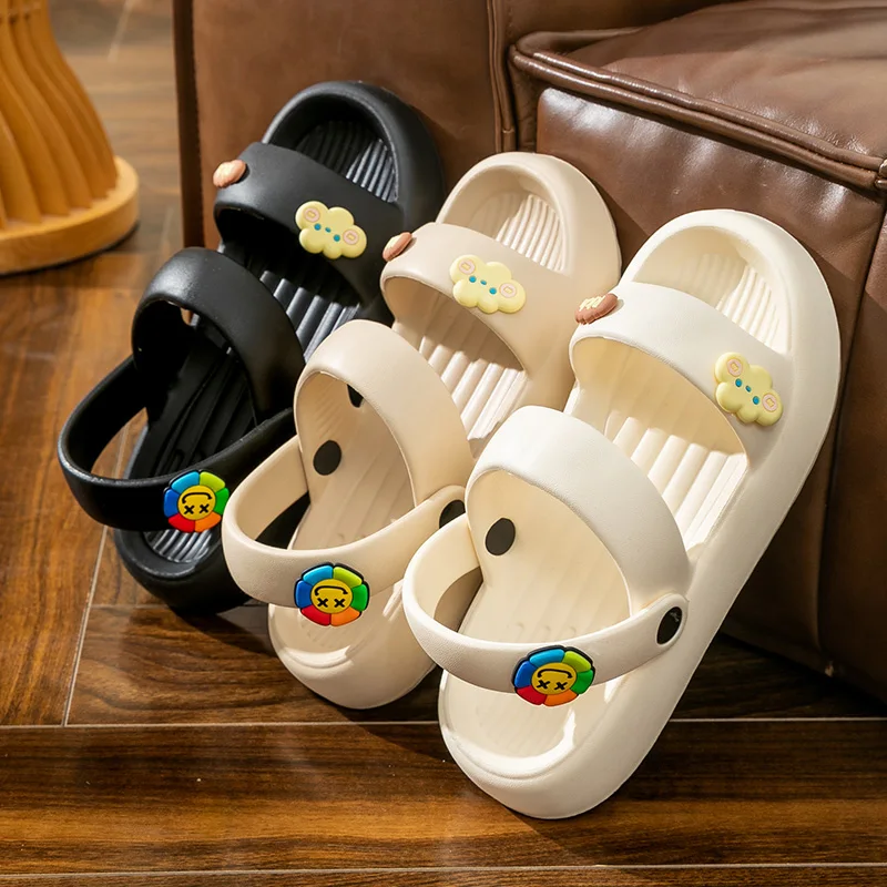 New Trend Cartoon Design Summer Non-slip Soft Sole Slides Lithe Seabeach Sandals Women Casual Slippers Ladies' Home Flip Flops