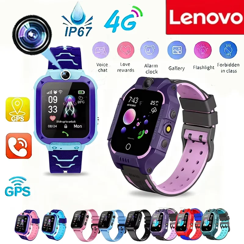 Montre intelligente Lenovo pour enfants étanche