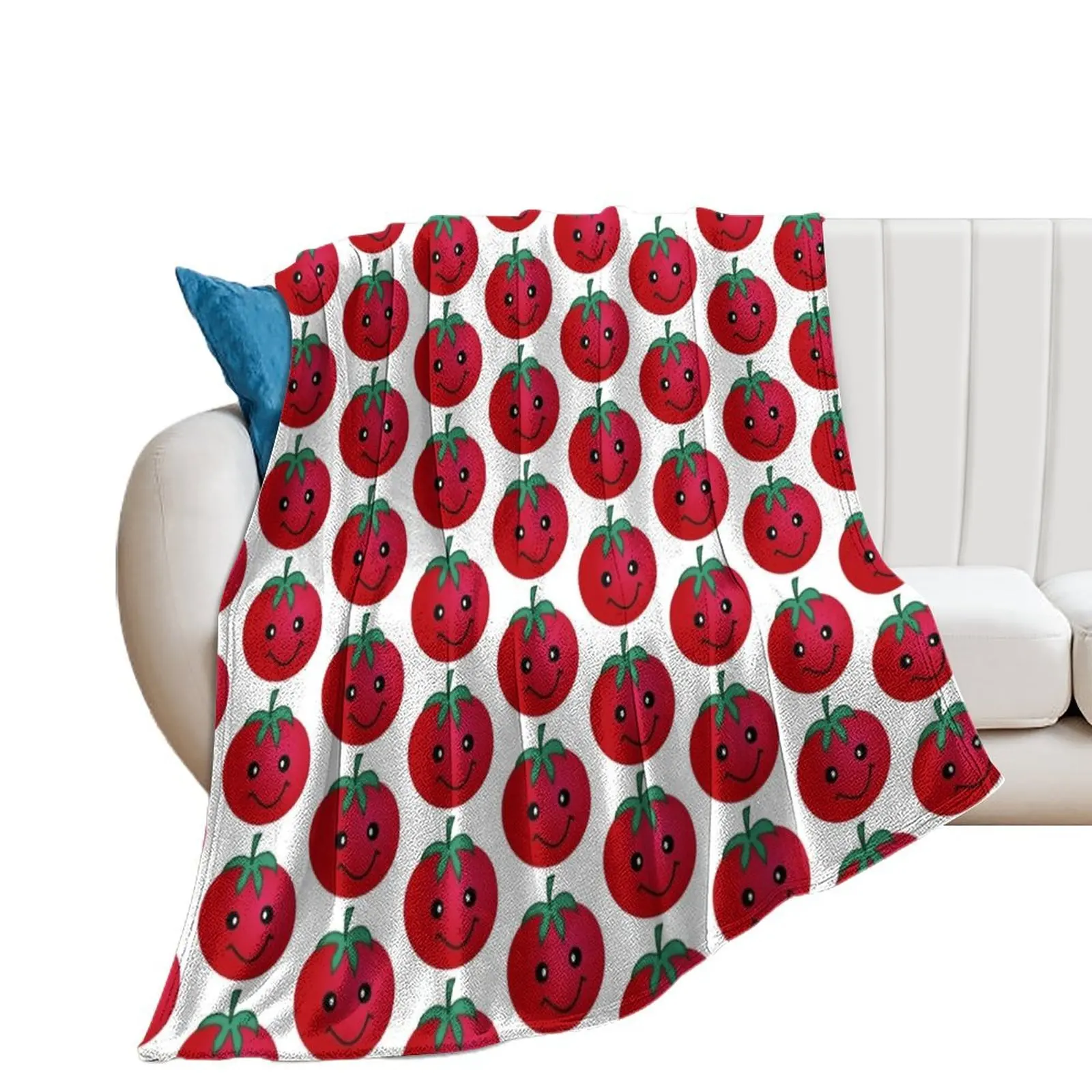 Smile Tomato Throw Blanket Weighted Tourist wednesday Blankets