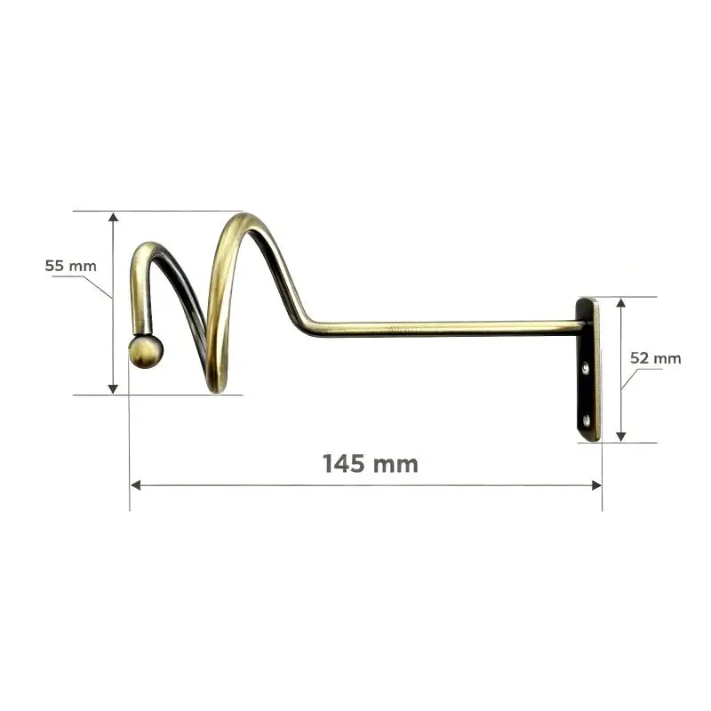 2er-Pack Rostfreie Vorhanghaken-Clips aus antikem Kupfer, schwere Metallbefestigungen für die Aufhängung von Vorhängen im Innenbereich. – Detail 6
