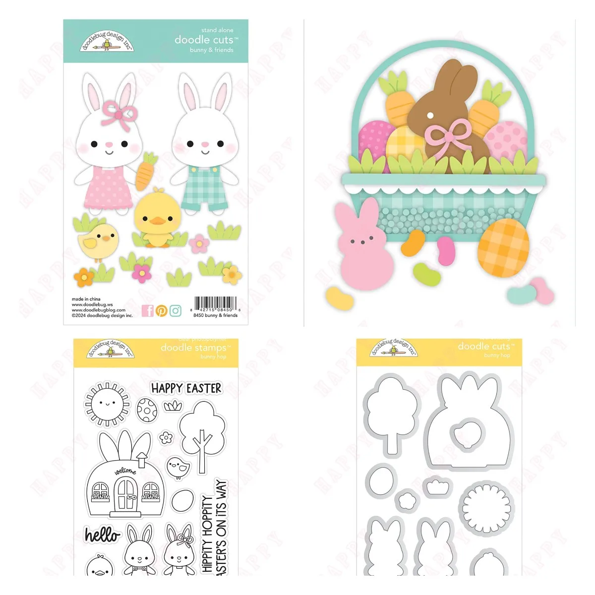 

Bunny And Friends Easter Kawaii cute animals Stamps and Metal Cutting Dies DIY Craft Making Greeting Card Scrapbook Decoration