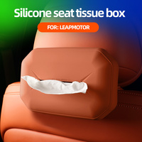 For Leapmotor C10 C16 B01 B10 C01 C11 Lafa5 Car Silicone Original Color Square Paper Towel Box Chair Back Hanging Type Accessory