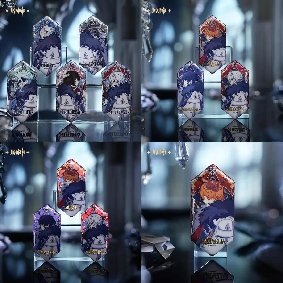 

[Official Merch] Pre-sale Genshin Impact Frost and Flame Series Fatui Harbingers Badge Blind Box Ship in October 2025 Pre-order