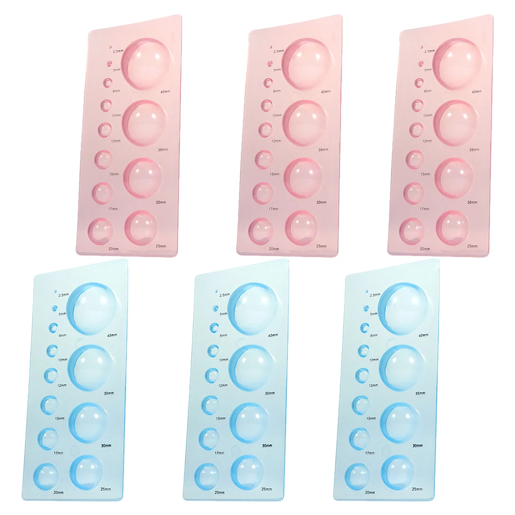 

6pcs Spherical Paper Quilling Tools Set ABS Plastic Mold 3D Domes Half Ball Molds Craft Tool Decor Lightweight Compact