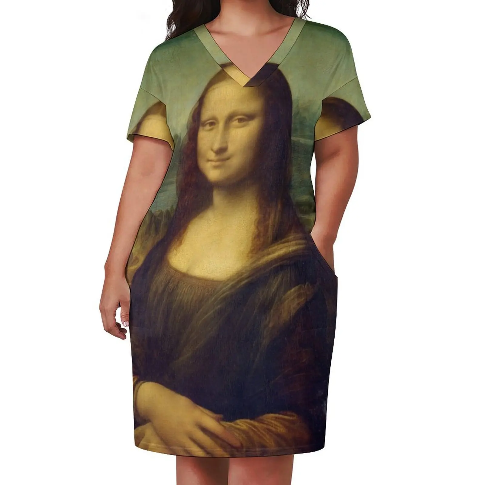 Mona Lisa Loose Pocket Dress clothes for woman dresses for prom long sleeve dress