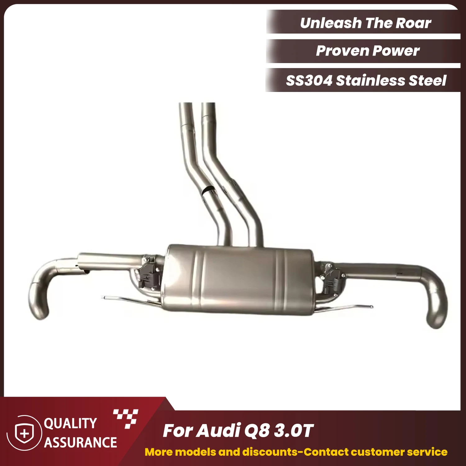 

ECCF SUS304 Stainless Steel Catback Performance Exhaust for Audi Q8 3.0T
