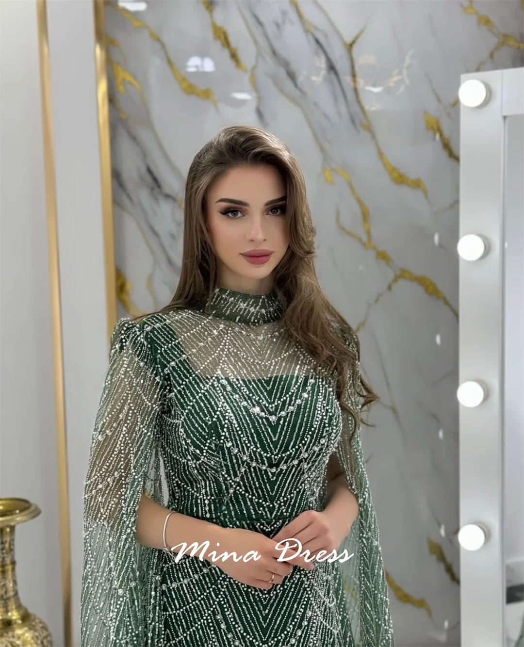 Mina Customized Beads Dresses for Special Events Sequins Evening Dress Luxury Elegant Formal Women's Dresses Gao Yuanling Party image 2