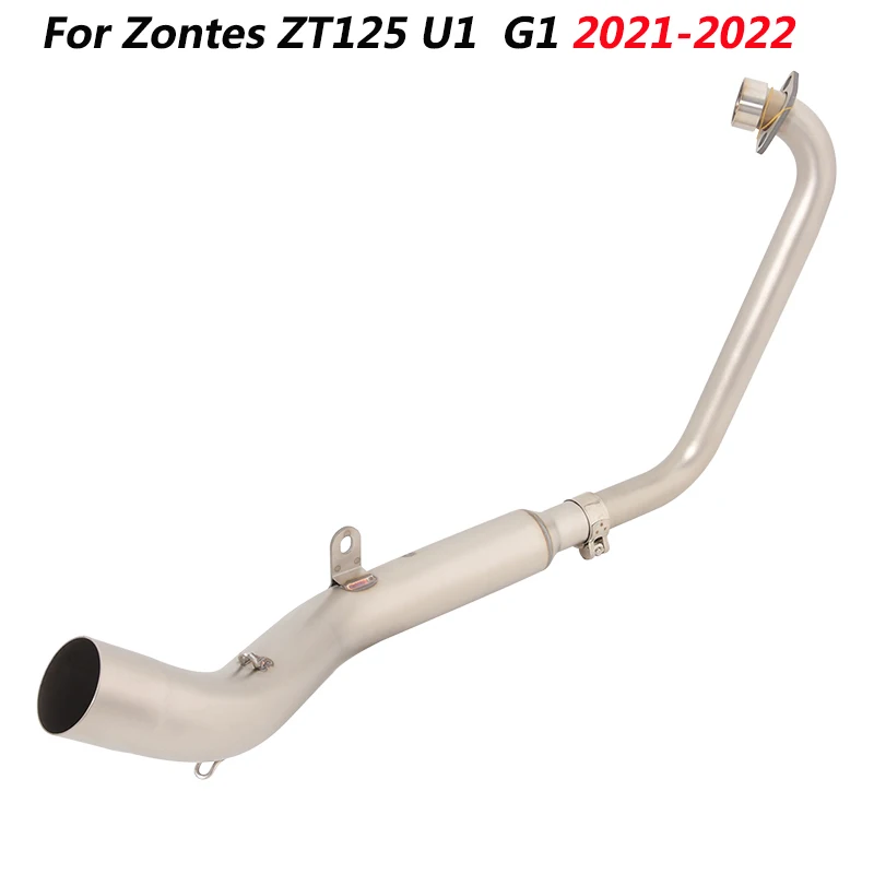 

Slip On Motorcycle Front Connect Pipe Head Link Tube Stainless Steel Exhaust System For Zontes ZT125 U1 G1 2021-2022