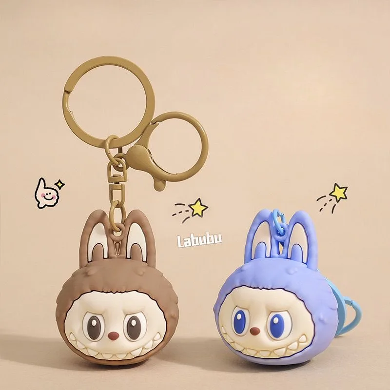 Labubu anime cartoon schattige driedimensionale hanger creatieve kawaii meisje hart sleutelhanger perifere figuur model speelgoed groothandel